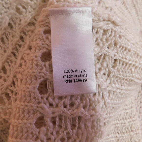 Bohemian Cream Tortoise Button Open Knit Cardigan - Picture 15 of 15